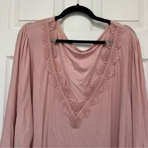 Pink Top with Lace